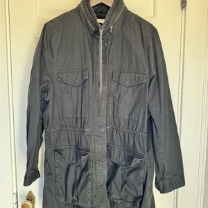 H&M+ Black Long Utility Jacket